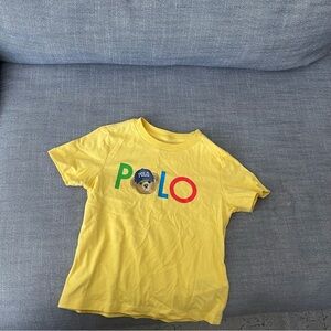 Boys Cotton Polo Ralph Lauren Yellow Bear T-Shirt Size 18M